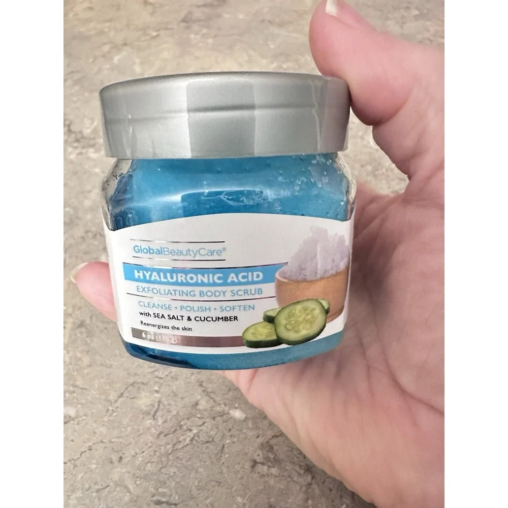 Global Beauty Care Hyaluronic Acid Body Scrub Sea Salt Cucumber 6oz‎